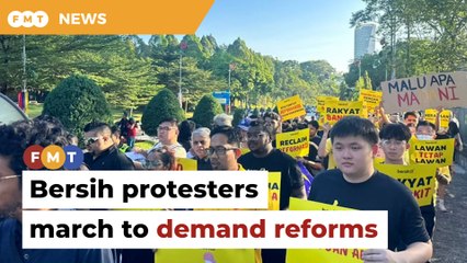Protestors march in Bersih rally demanding reforms