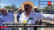 Se cumple una semana del bloqueo en la carretera Rumbo Nuevo en Ciudad Victoria