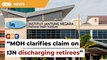 Health ministry clarifies report on retirees discharged from IJN