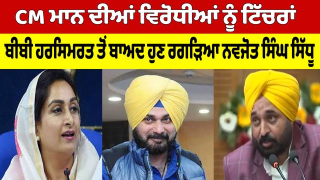 CM ਮਾਨ ਦੀਆਂ ਵਿਰੋਧੀਆਂ ਨੂੰ ਟਿੱਚਰਾਂ, ਬੀਬੀ ਹਰਸਿਮਰਤ ਤੋਂ ਬਾਅਦ ਹੁਣ ਰਗੜਿਆ ਨਵਜੋਤ ਸਿੰਘ ਸਿੱਧੂ |OneIndia Punjabi