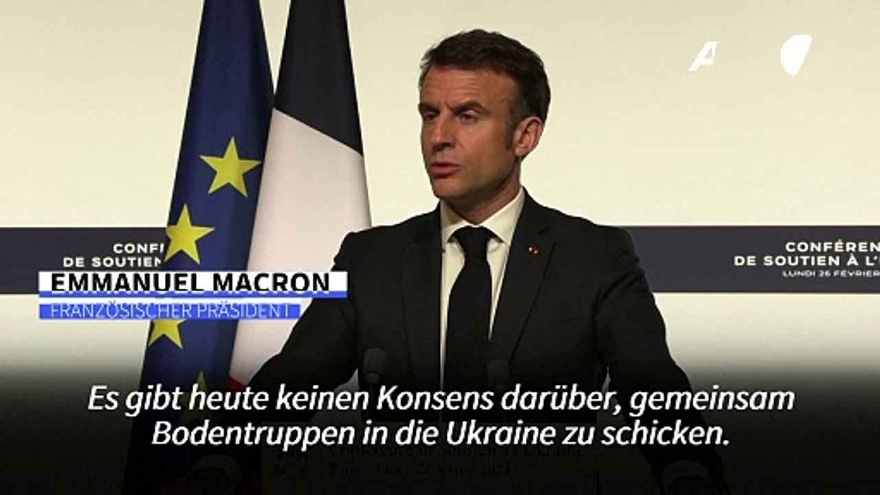 Macron will Entsendung von Bodentruppen in die Ukraine nicht ausschließen