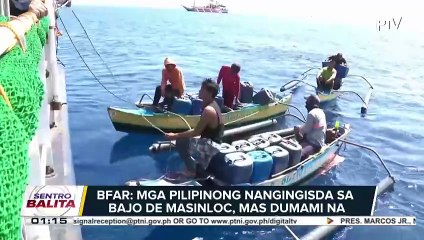 Mga Pilipinong nangingisda sa Bajo de Masinloc, mas dumami na ayon sa BFAR;
