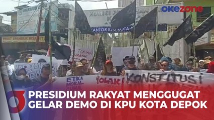 Download Video: Presidium Rakyat Menggugat Gelar Demonstrasi di Depan KPU Kota Depok