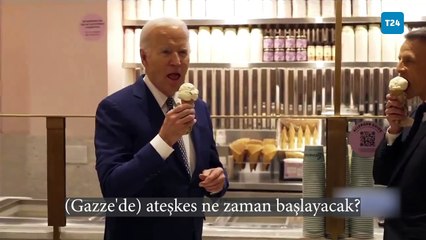 ABD Başkanı Biden, dondurma yerken Gazze'de ateşkes tarihi açıkladı