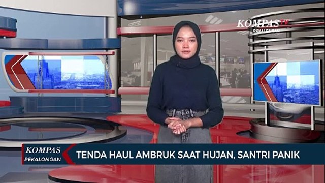 Detik-detik Mencekam! Tenda Acara Haul Ambruk, Pengunjung Panik