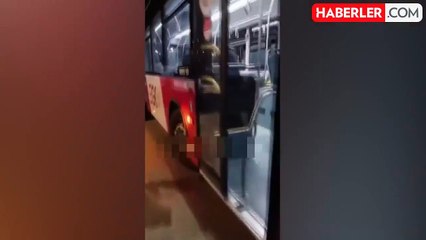Skandal görüntü! Ankara'da bir şahıs bindiği otobüse büyük tuvaletini yaptı