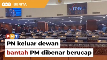 Wakil rakyat pembangkang keluar Dewan bantah PM dibenar berucap