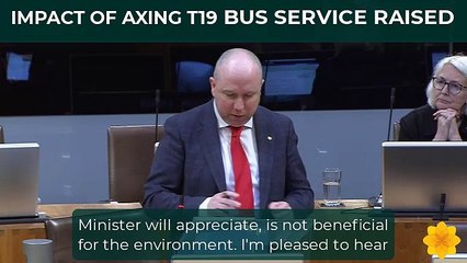 MS Mabon ap Gwynfor discusses impact of axing T19 bus