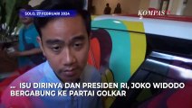 Reaksi Gibran Ditanya Terkait Isu Jokowi dan Dirinya Gabung Partai Golkar