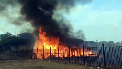 VIDEO: राजधानी के विद्याधर नगर के किशन बाग में लगी भीषण आग, मची अफरा-तफरी