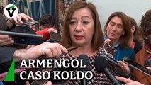 Armengol se muestra indignada con el Caso Koldo y asegura que el Gobierno de Baleares es una víctima
