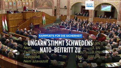 Erleichterung und Kampfjets nach Ungarns Ja zu Schwedens NATO-Beitritt