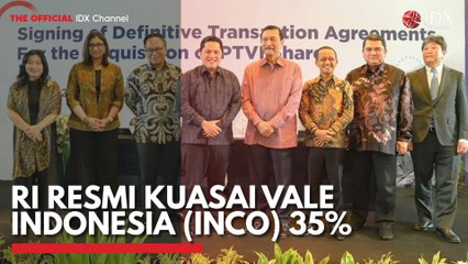 RI Resmi Kuasai Vale Indonesia (INCO) 35%