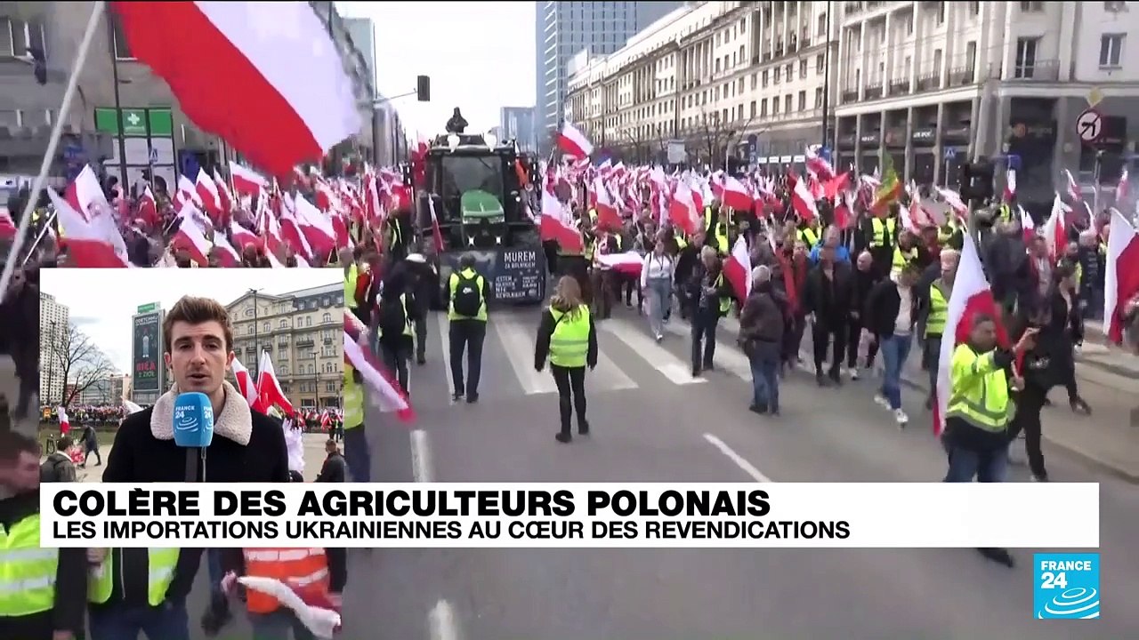 Colère des agriculteurs polonais : manifestation dans les rues de Varsovie