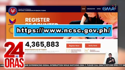 Elderly Data Management System, binuong website para makapagparehistro at mapadali ang proseso | 24 Oras