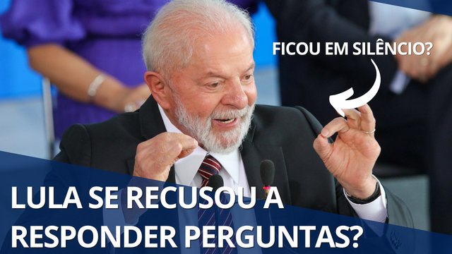 LULA NÃO RESPONDE A PERGUNTAS SOBRE ATO DE BOLSONARO