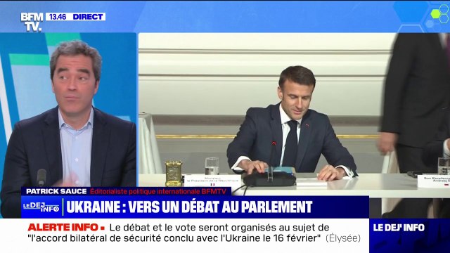 L'Élysée annonce qu'un débat et un vote seront organisés sur l'accord bilatéral de sécurité conclu avec l'Ukraine le 16 février