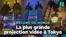 Le plus grand mapping vidéo du monde illumine un gratte-ciel de Tokyo