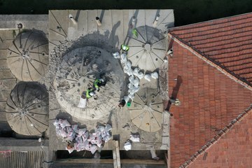 Selimiye Meydanı'ndaki 600 yıllık eserlerin restorasyonu başladı