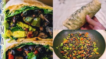 Black Bean Avocado Burrito | Quick and Easy Recipe By CWMAP Goodies