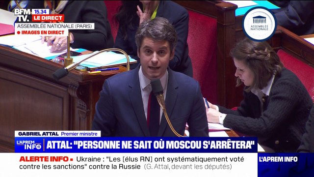 Gabriel Attal à Marine Le Pen: Il y a lieu de se demander si les troupes de Vladimir Poutine ne sont pas déjà dans notre pays, je parle de vous et de vos troupes
