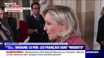 Marine Le Pen après son échange avec Gabriel Attal à l'Assemblée: "Le Premier ministre ne peut pas systématiquement répondre par l'injure"