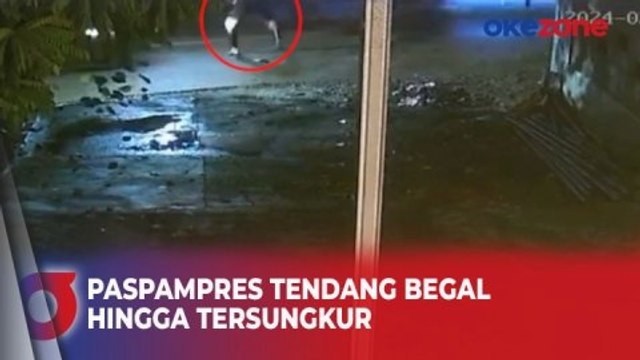 Detik-Detik Anggota Paspampres Tendang Begal Hingga Tersungkur di Bekasi