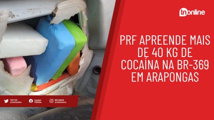 PRF apreende mais de 40 kg de cocaína na BR-369 em Arapongas; vídeo