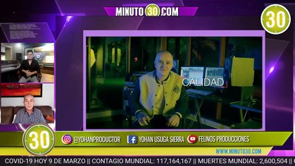 Yohan Úsuga, productor de éxitos de la música popular, en exclusiva con Minuto 30