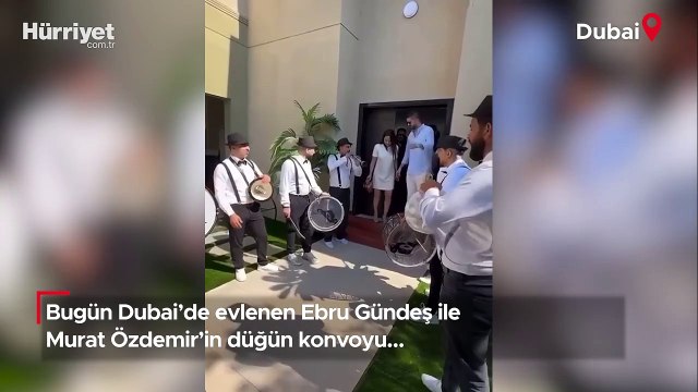 Ebru Gündeş ile Murat Özdemir’in düğün konvoyu