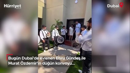 Ebru Gündeş ile Murat Özdemir’in düğün konvoyu