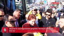 Akşener'in seçim gezisinde gerginlik! 'Vermeyin kardeşim bize oy'