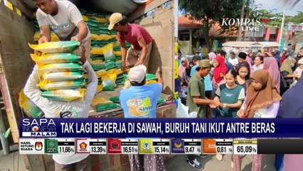 Tak Bisa Bekerja di Sawah Karena Hal ini, Buruh Tani di Cirebon Ikut Antre Beras Murah