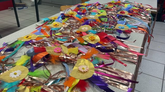 Préparation du carnaval avec les enfants du centre social Boris Vian