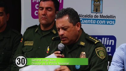 26-07-17  El director de la Policía Nacional entregó un buen balance de seguridad para Medellín