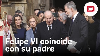 El Rey Felipe coincide con su padre en la ceremonia de Windsor en memoria del Rey Constantino