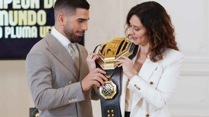 Ilia Topuria recibido en la Comunidad de Madrid por Isabel Díaz Ayuso