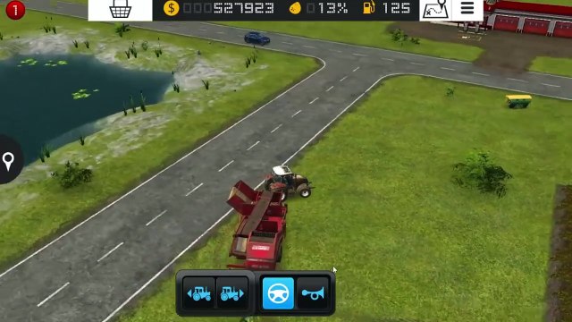 Harvesting Potatoes in Farming Simulator 16....