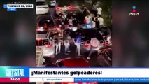 Manifestantes y automovilistas protagonizan riña en la CDMX