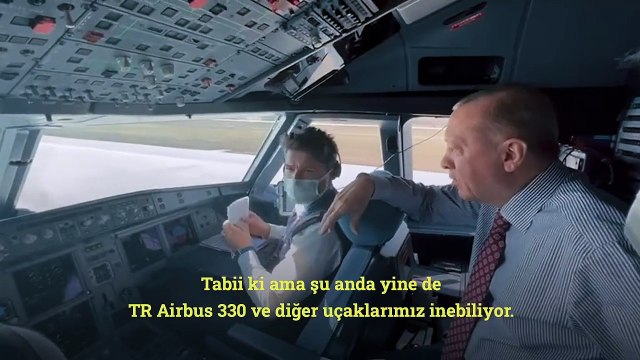 Erdoğan Tokat Havalimanı açılışında kokpite girdi! Pilotlara merak ettiği soruyu sordu