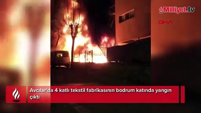 Avcılar'da korkutan yangın! Tekstil fabrikası adeta küle döndü
