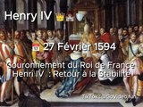  27 Février 1594 - couronnement du Roi de France Henri IV ️ Retour à la Stabilité