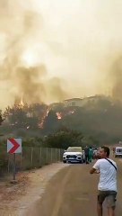 Muğla Milas'ta müdahale yetmedi. Evler yanıyor