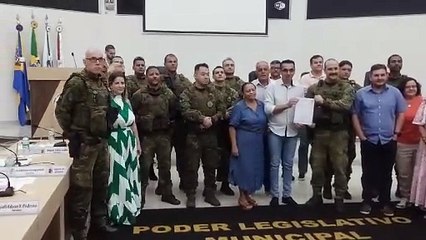 Policiais Militares do BPFRON recebem Moção de Aplausos na Câmara Municipal de Guaíra-PR