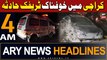 ARY News 4 AM Headlines 28th February 2024 | Traffic Accident in Karachi
