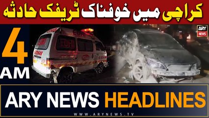 ARY News 4 AM Headlines 28th February 2024 | Traffic Accident in Karachi