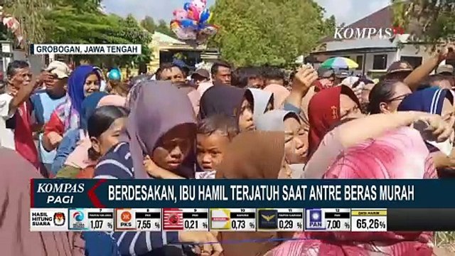 Berdesakan, Ibu Hamil di Grobogan Terjatuh saat Antre Beras Murah