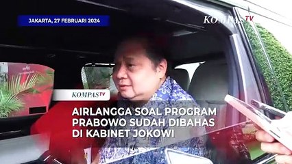 Kata Airlangga Soal Program Prabowo Sudah Dibahas di Rapat Kabinet Jokowi