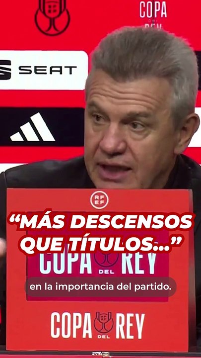 JAVIER AGUIRRE: "En este equipo hay más jugadores con descensos que con títulos"