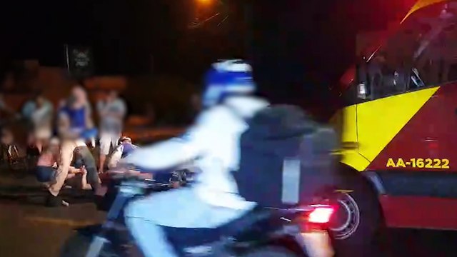 Homem sofre fratura exposta em acidente no Santa Felicidade